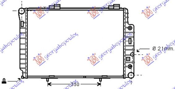 Hladnjak motora 2.0–2.3 benzin & slk kompresor m/a + klima (61X42) (MAHLE BEHR PREMIUM LINE)