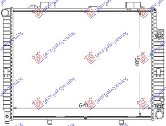 Hladnjak motora 200 kompresor m/a +/- klima (64X49,6) (MAHLE BEHR PREMIUM LINE)
