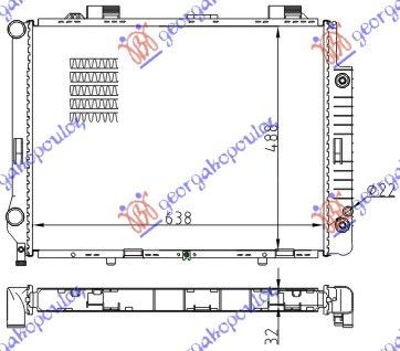 Hladnjak motora 2.8–3.2 benzin +/- klima automatski (64X49.2)