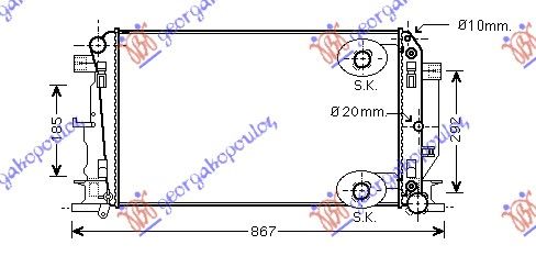 Hladnjak motora 2.2/3.0 cdi/3.5i 24v (AUTO) (-AC) (67.7X41)
