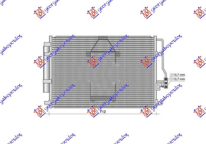 Hladnjak klime 2.2-3.0 cdi dizel auto (715×445×16)