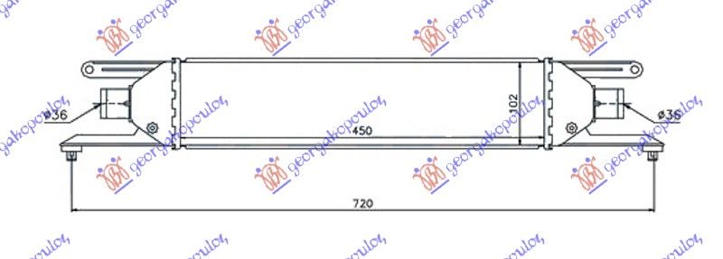 Hladnjak interkulera 1.3 mjtd (450X100X50)