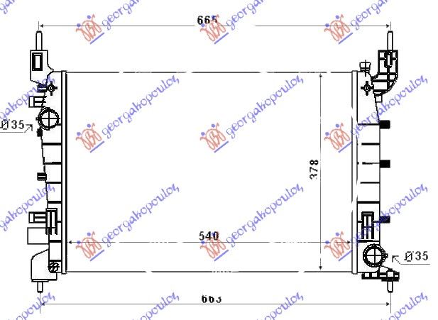 Hladnjak motora 1.4i 8v +/- klima (54X37,5X28)