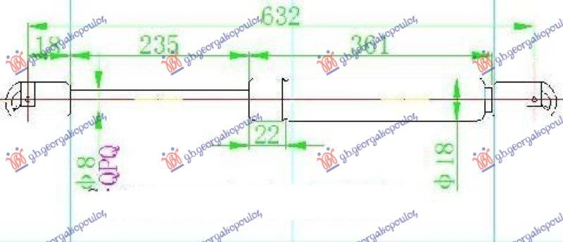 Amortizer gepeka (632L-490N)