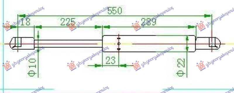 Amortizer gepeka (850N)