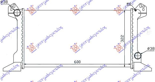 Hladnjak motora 2.0 benzin – 2.5 c.c dizel (60X33,5)