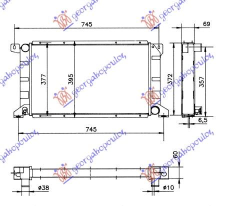 Hladnjak motora 2.5 td (60X33.5)