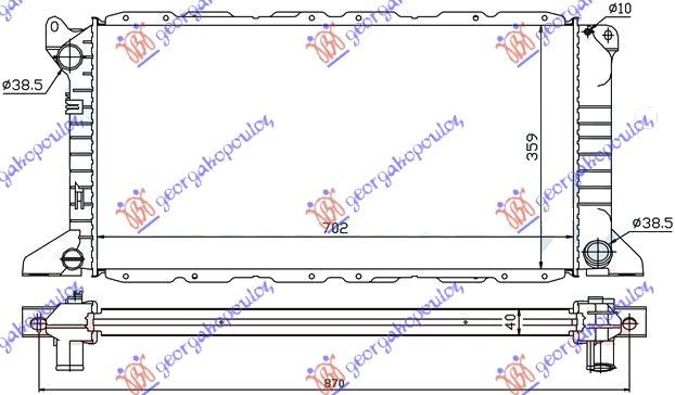 Hladnjak motora 2.5 d–2.5 td + klima (70.2X36)