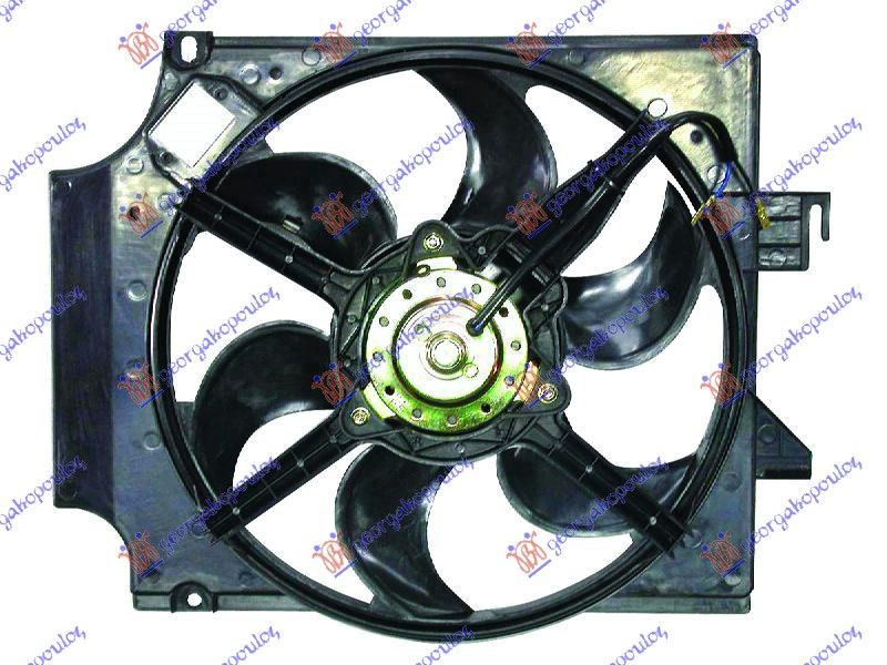 Ventilator hladnjaka komplet (2.0 BENZIN) (+AC)