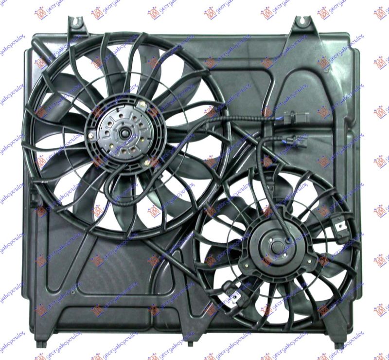 Ventilator hladnjaka komplet dvojni benzin-dizel (T. HALLA)