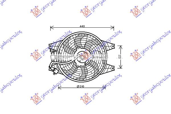 Ventilator hladnjaka komplet benzin-dizel