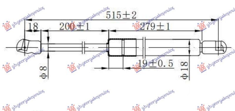 Amortizer gepeka (515L-585N)
