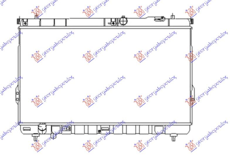 Hladnjak motora 2.0 crdi +/- klima ručni (72.6X40.3) cijev 8mm