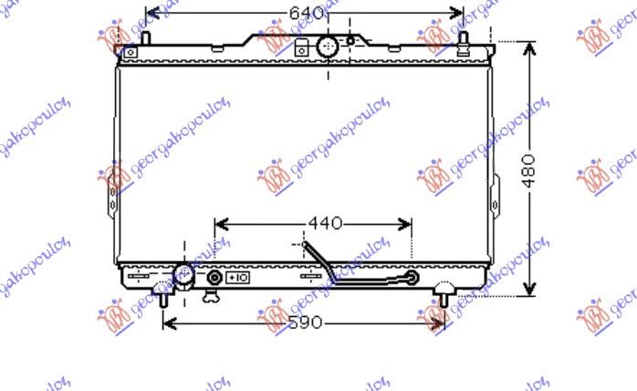 Hladnjak motora 2.0 crdi +/- klima automatik (72.6X39.2) cijev 8mm