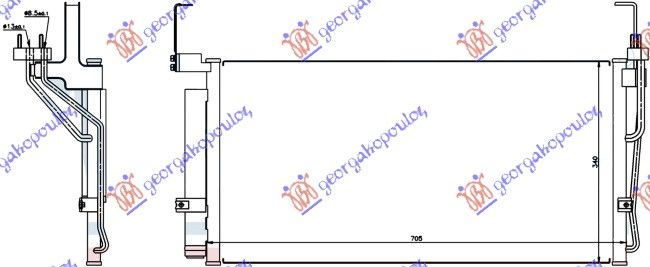 Hladnjak klime plin-benzin (63×34,5×20)
