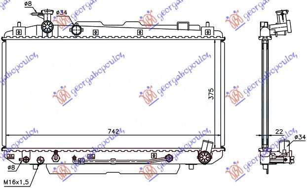 Hladnjak motora 2.0 16v (37.5X73.8X…) automatik