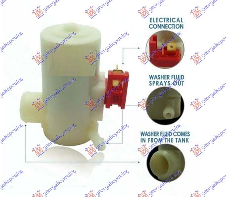 Motor posude brisača (1 PUMPA) stražnji