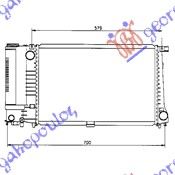 Hladnjak motora 2.0 / 2.5 benzin 6 cilindara (52X33X32)