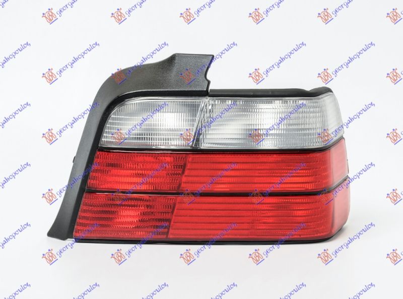 Štop lampa bijelo-crvena