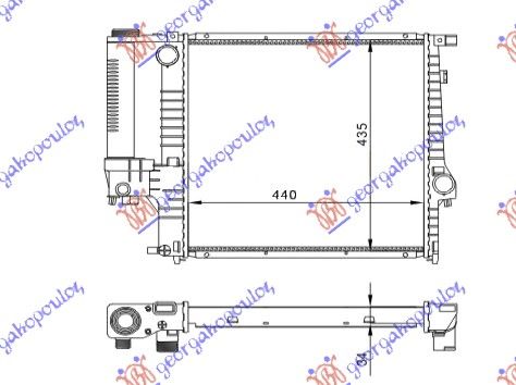 Hladnjak motora svi modeli benzin ručni + klima (440X440X32) (MEHANIČKI)