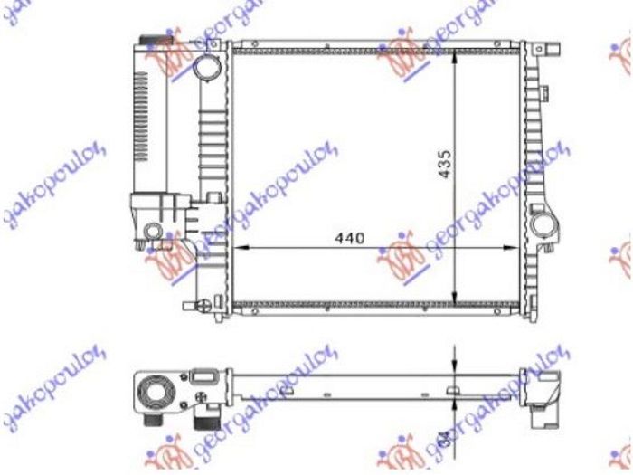 Hladnjak motora svi modeli benzin ručni + klima (440X440X32) (LEMNI)