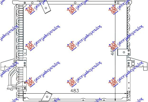 Hladnjak klime benz./2,5td (47×43,2×25) 97-04