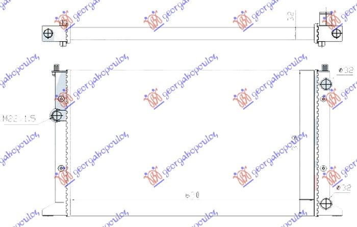 Hladnjak motora (CABRIO) benzin/dizel (630X380X34)