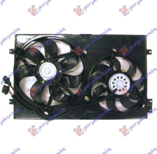 Ventilator hladnjaka (DUPLI) komplet (BENZIN/DIZEL)