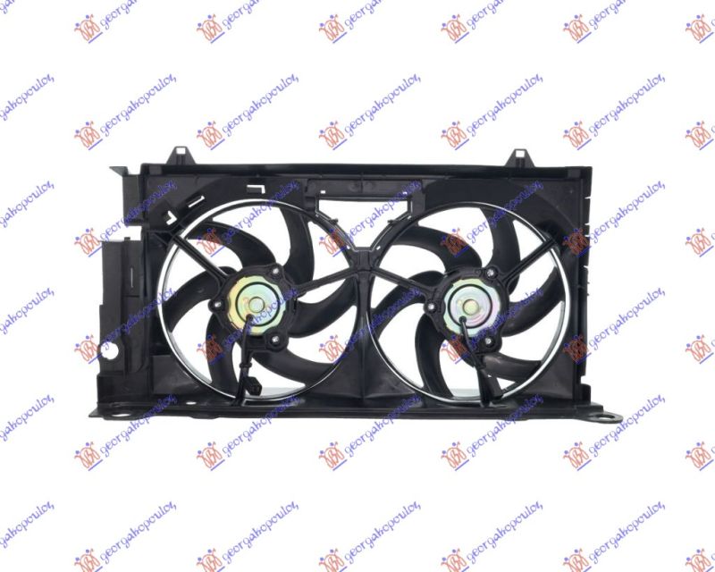 Ventilator hladnjaka komplet dupli +a/c benzin