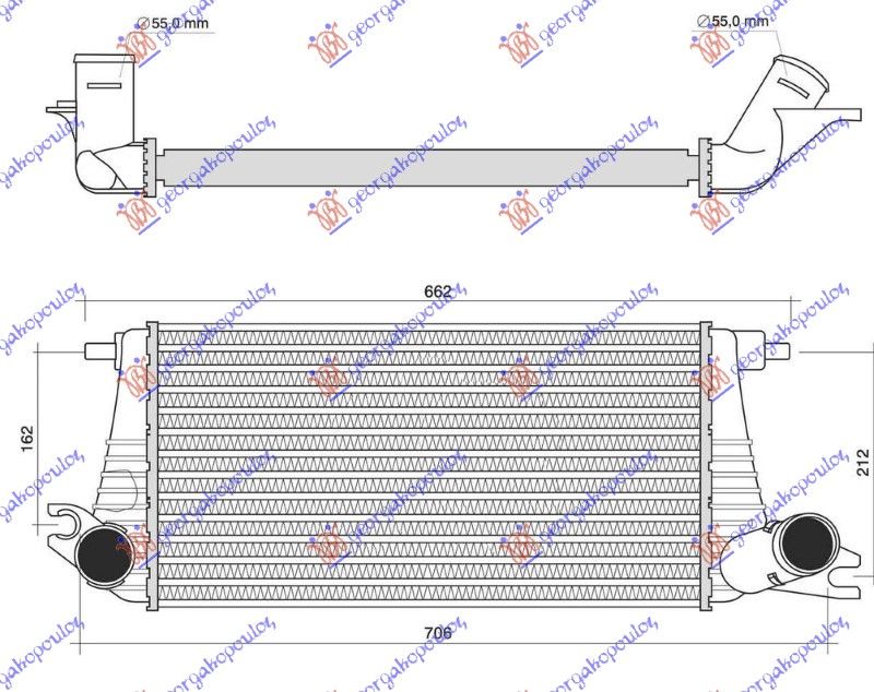 Hladnjak interkulera 1.6 sx jcw benzin (510X261)