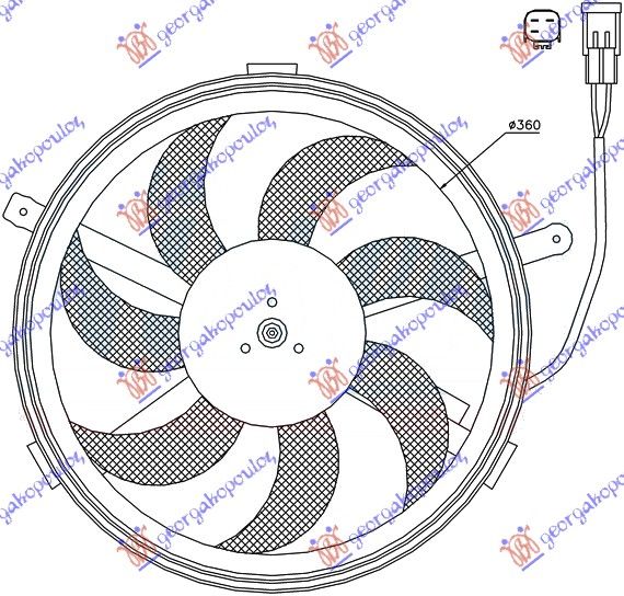 Ventilator hladnjaka komplet s (3 PINA)