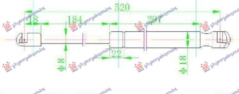 Amortizer gepeka (520L-370N)