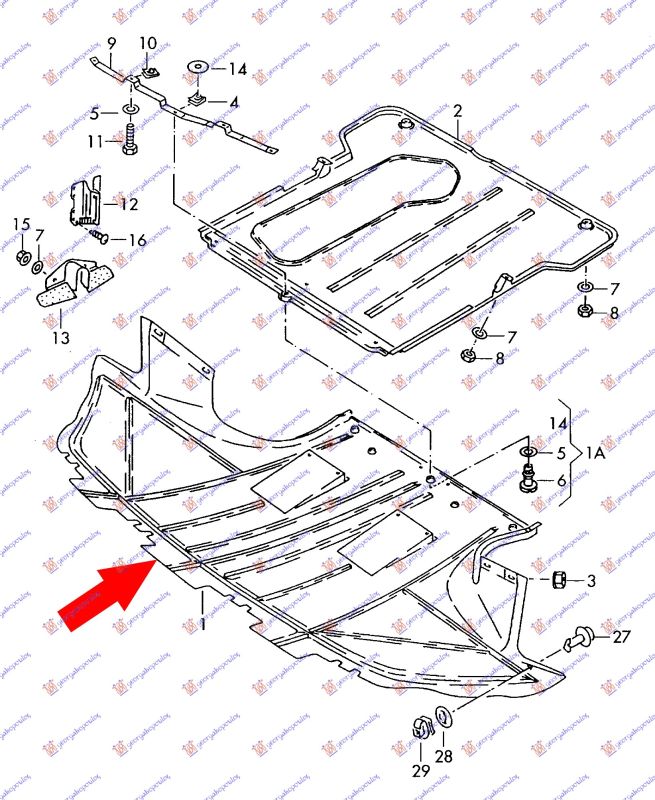 Prednji poklopac plastični motor