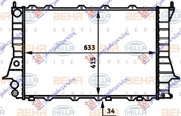 Hladnjak motora benzin-dizel (63.2X41.1X30) (MAHLE BEHR)