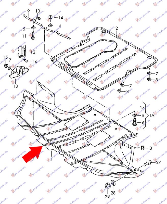 Prednji poklopac plastični motor