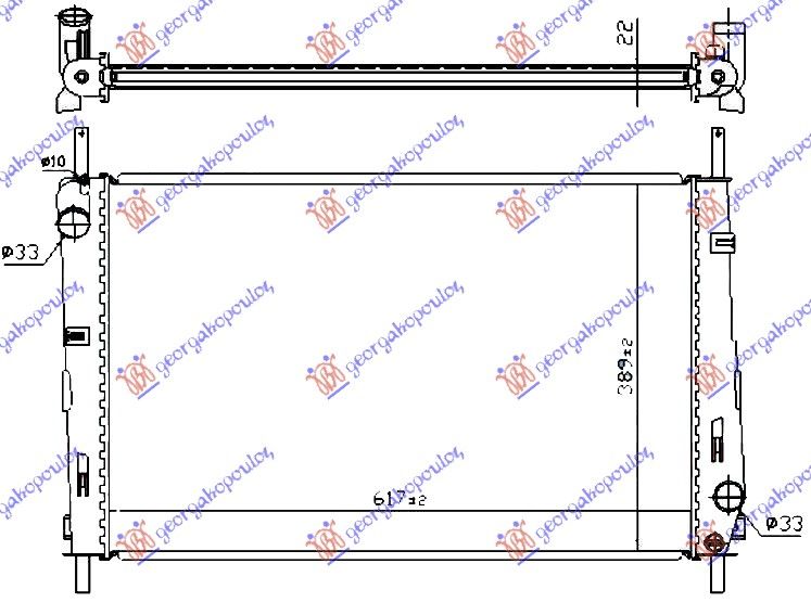 Hladnjak motora 1.8-2.0 benzin ručni/automatik + klima (62X40,5)