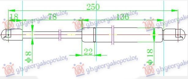 Amortizer haube (250L-660N)