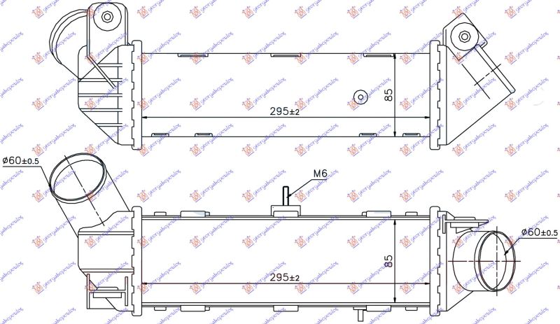 Hladnjak interkulera 1.9 tdi dizel (295X90X85)