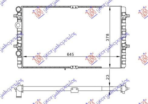Hladnjak motora svi modeli benzin/dizel m/a +/- klima (65X38)