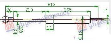 Amortizer gepeka (513L-580N)