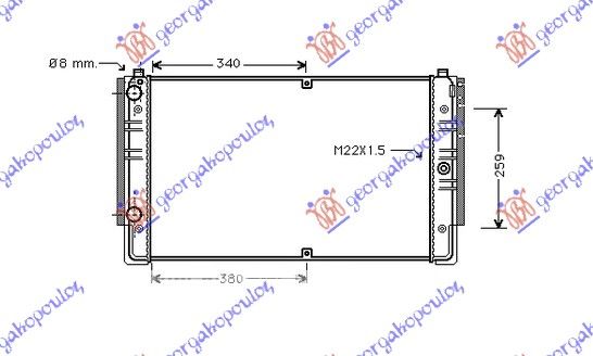 Hladnjak motora 1.9td-2.0-2.4d +/- klima man/auto (72X41,5)