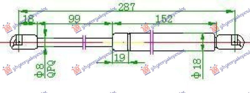 Amortizer gepeka (287L-365N)