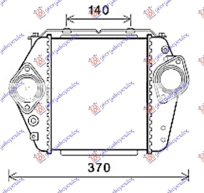 Hladnjak interkulera 2.0–2.2 dizel (200X230X64)