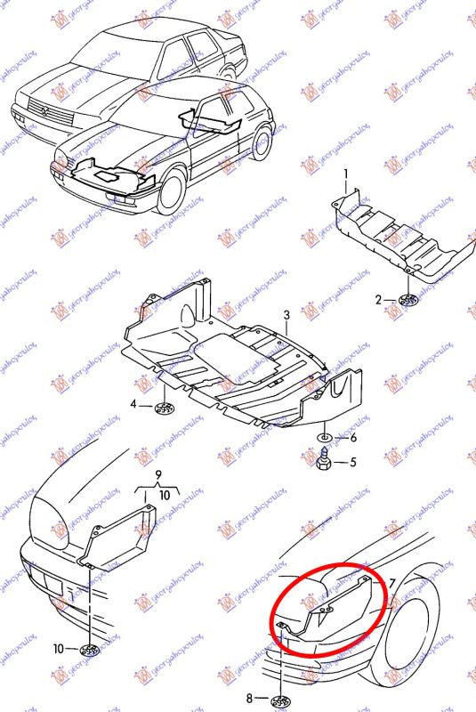 Zaštita motora bočni plastični