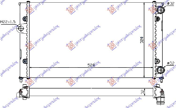 Hladnjak motora 1.8i 8v (52.5X32)