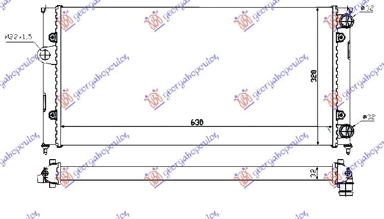 Hladnjak motora 1.6-1.8-2.0i 8v - 1.9 tdi (63X3)