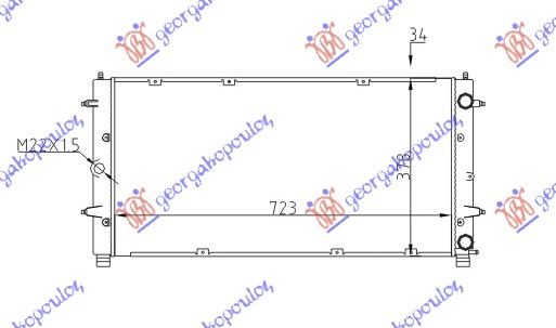 Hladnjak motora 1.8–2.0–2.5–2.8 benzin – 1.9–2.4 d/td – 2.5 tdi dizel (720X360X34) (MECHANICAL)