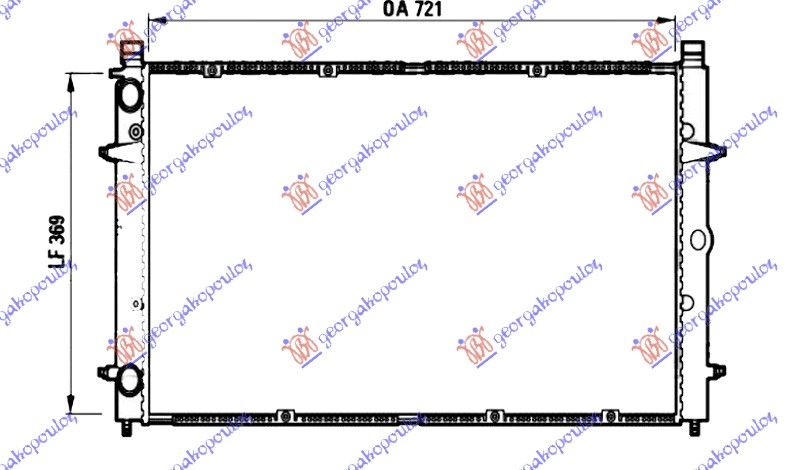 Hladnjak motora 1.8–2.0–2.5–2.8 benzin – 1.9–2.4 d/td – 2.5 tdi dizel (720X360X32) (VALEO CLASSIC)