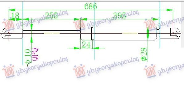 Amortizer gepeka (686L-910N)