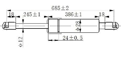Amortizer gepeka (686L-710N)